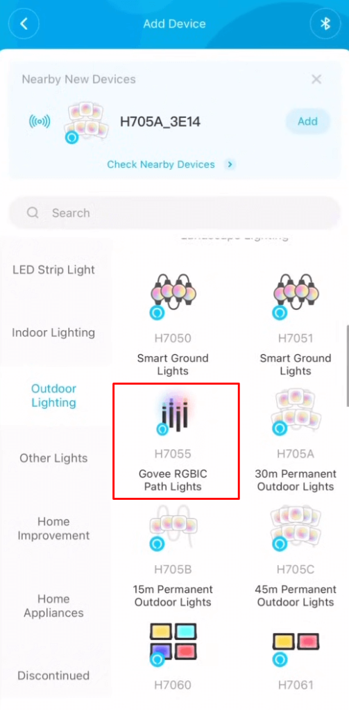 Govee Homekit - Tap Govee Light