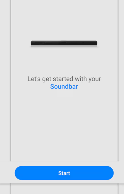 Click Start to Connect Your Samsung Soundbar to Your Phone