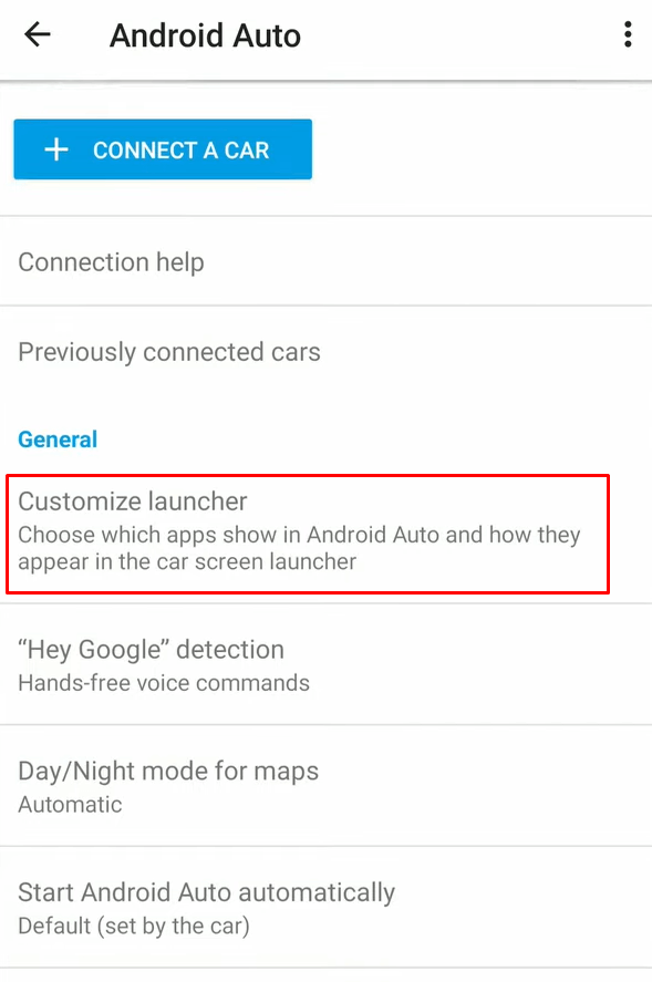 Click on Customize Launcher