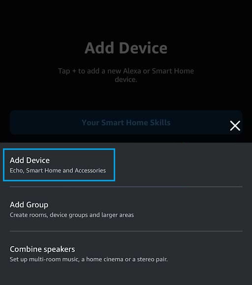 How to Connect LG Soundbar to Alexa - Tap Add Device(1)