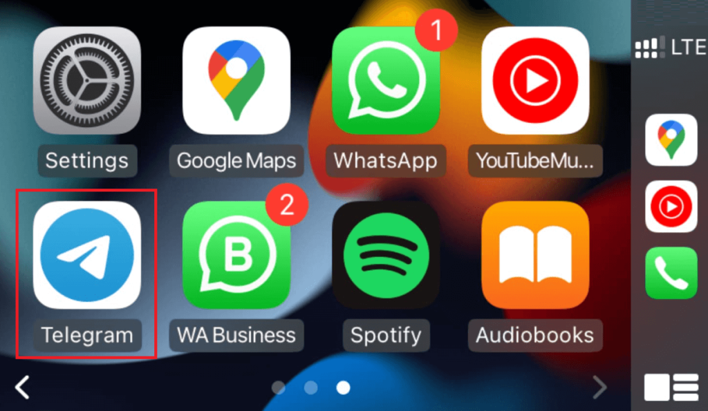 Launch Telegram on Apple CarPlay