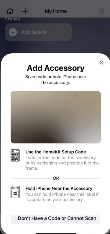 Tap Add Accessory