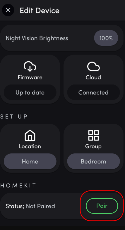 Choose Pair to Add LIFX to HomeKit