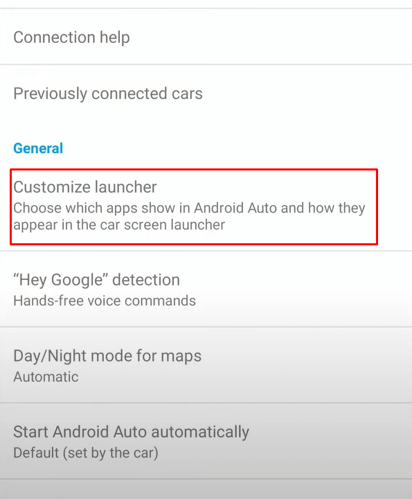 Click on Customize Launcher to Add Deezer on Android Auto