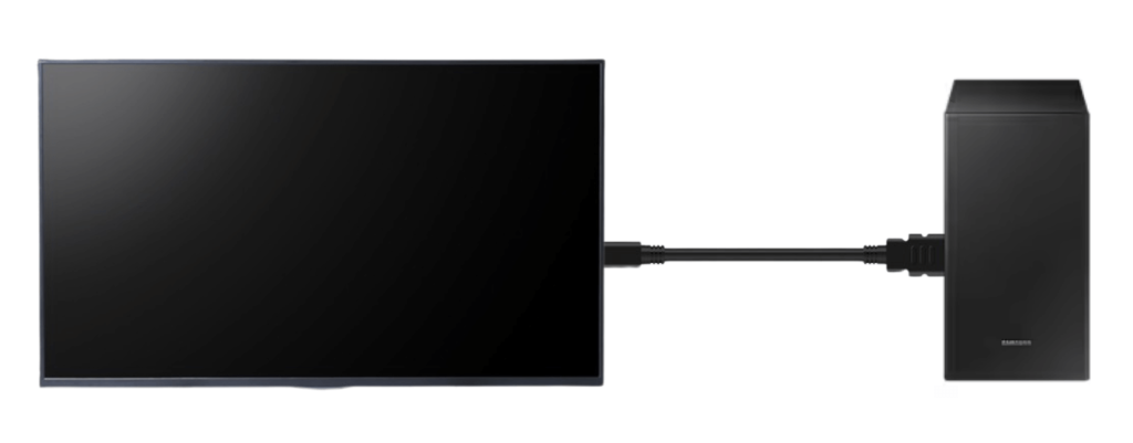 Connect TV and soundbar using HDMI cable 