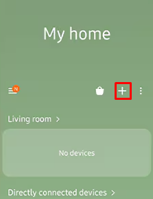 Hit the Plus Icon to connect Soundbar