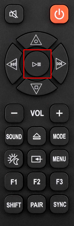 Hold the Play or Pause Button to Reset Sharp Soundbar