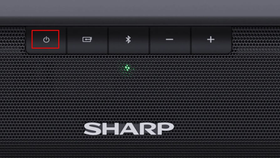 Press the StandBy Button to Reset Sharp Soundbar