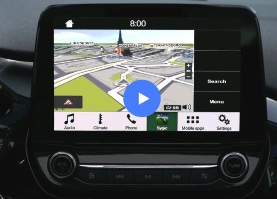 Sygic Interface on Android Auto