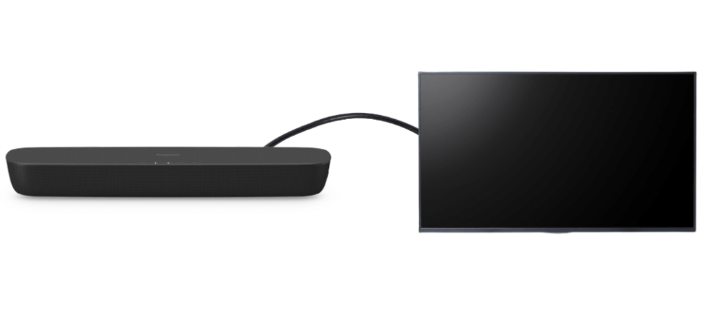 Connect Panasonic Soundbar to TV via Cables