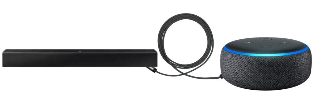 Connect Samsung Soundbar to Alexa Via AUX Cable