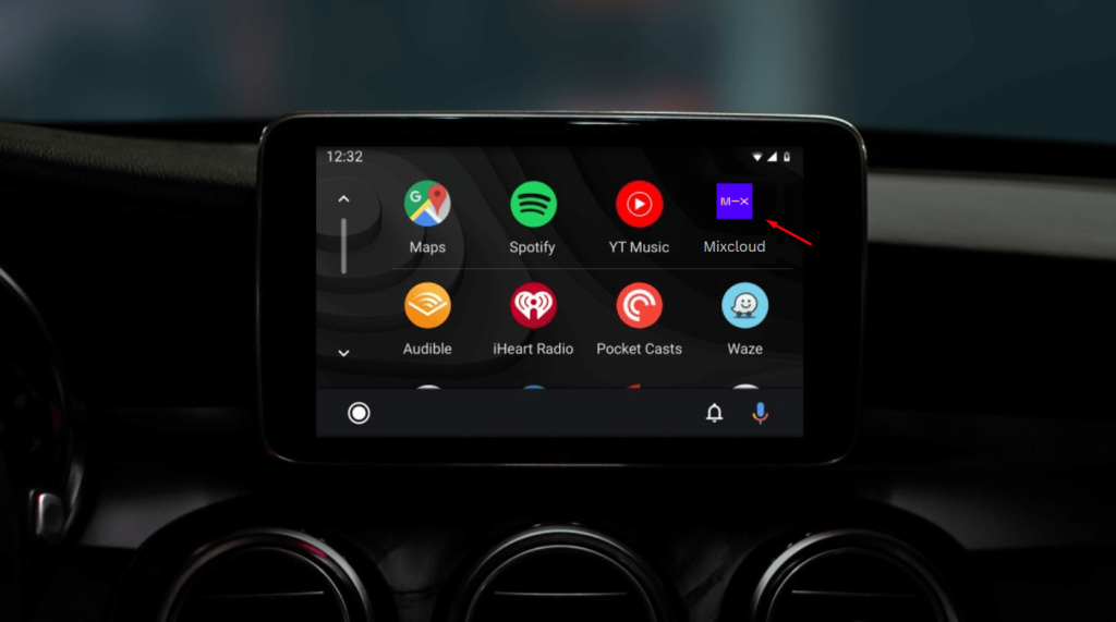 Launch the Mixcloud App on Android Auto