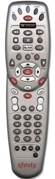 Program Xfinity Silver Remote with Red OK-Select Button