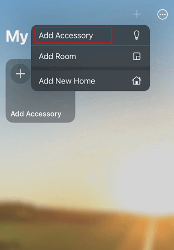 Tap on Add Accessory to add Marantz HomeKit