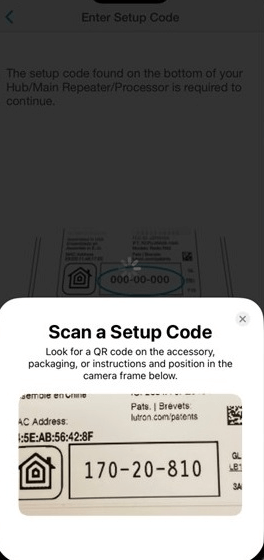 Scan the QR Code to Add Lutron Devices to HomeKit